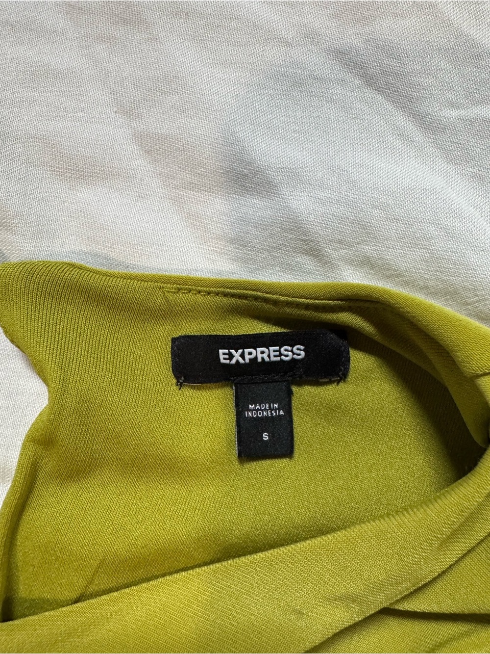 Express Olive Green Crewneck Bodysuit - Picture 3 of 5